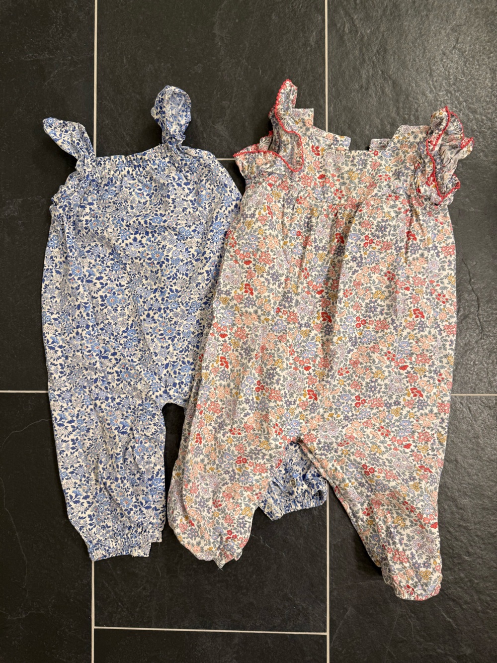 Two H&M Floral Kids One-Piece Rompers
